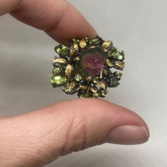 Watermelon Tourmaline Ring, Size 9 - Picture 6 of 12
